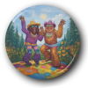Dancing Bigfoot Pair - One Inch Pinback Button