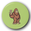 Peace Sign Bigfoot - One Inch Pinback Button