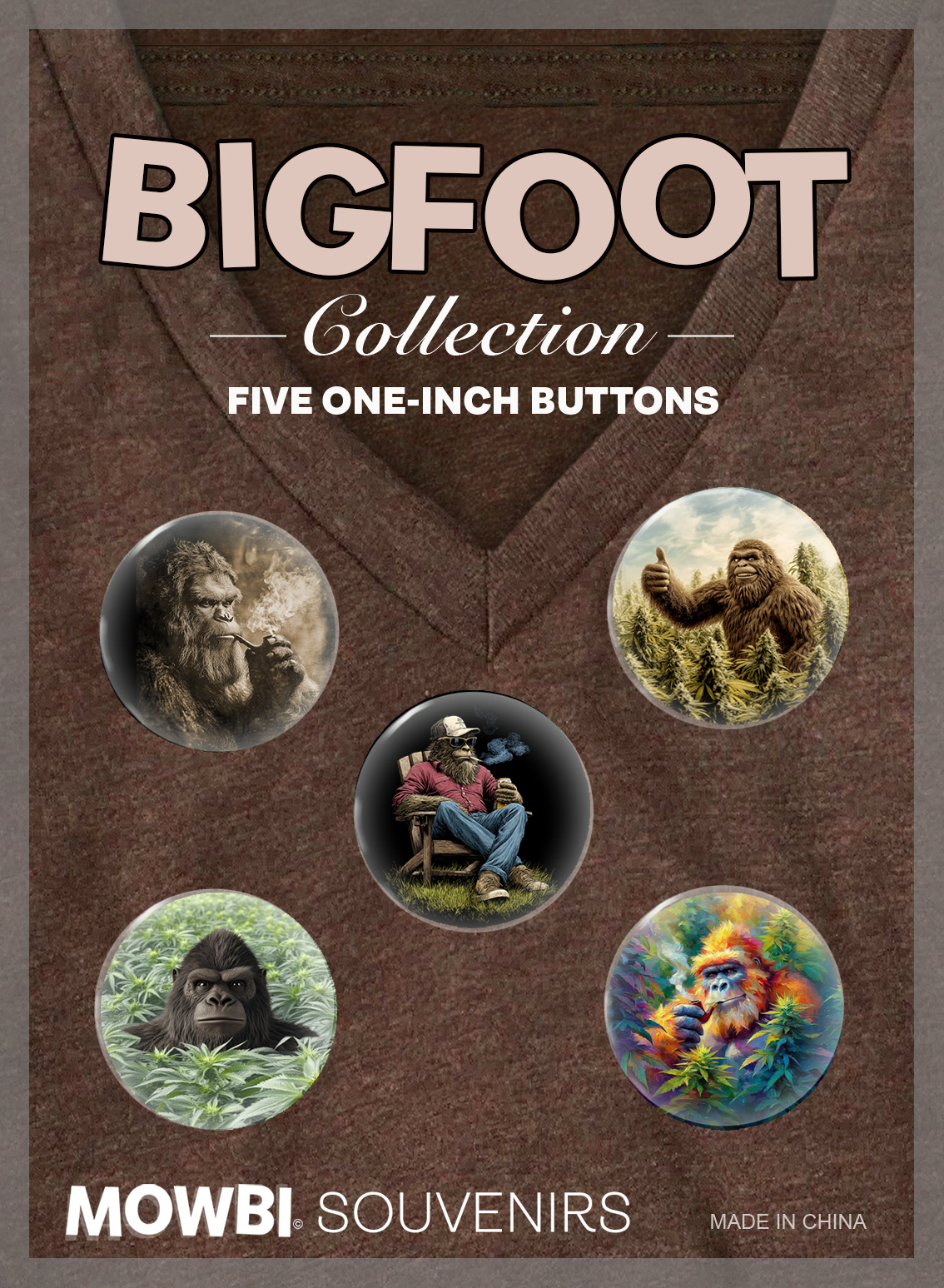 Bigfoot Button Collection #3