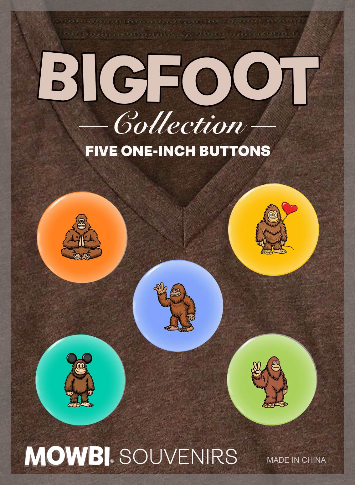 Bigfoot Button Collection #4