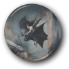 Dark Faires on Bat - One Inch Pinback Button