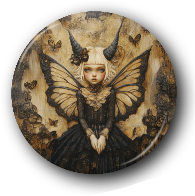 Helena the Dark Fairy - One Inch Pinback Button