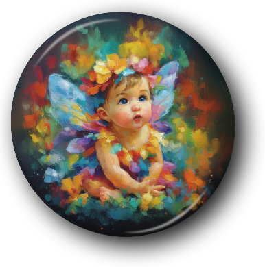 Baby Fairy - One Inch Pinback Button