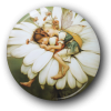 Sleeping Daisy Flower Fairy - One Inch Pinback Button