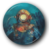 Diving Suit - One Inch Pinback Button