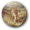 Vintage Mountain Lion - One Inch Pinback Button