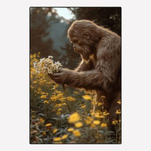 Bigfoot with a Flower Bouquet