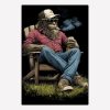 Bigfoot Relaxing with a Beer and a Smoke