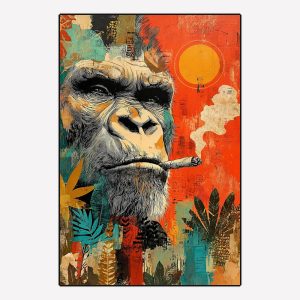 Bigfoot Smoking a Marijuana Joint