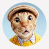 Surprised Sylvester from Seattle – Cats in Hats Magnet