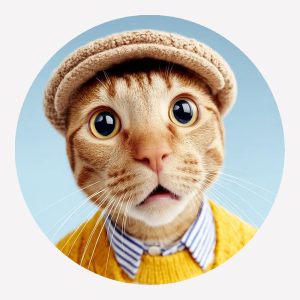 Surprised Sylvester from Seattle – Cats in Hats Magnet