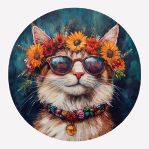 Flower Kitty – Cats in Hats Magnet