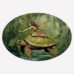 Fairy Giving Turtle Directions Magnet
