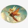Fairy Riding a Hummingbird Magnet