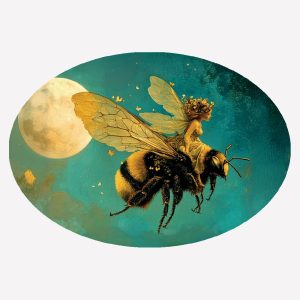 Fairy Riding Bumble Bee Magnet