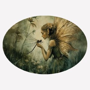 Fairy Holding a Dragonfly Magnet