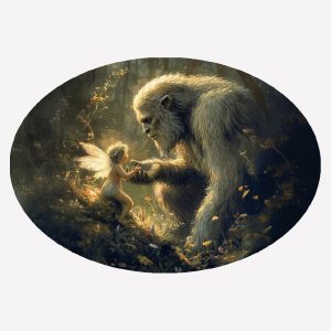 Fairy Giving Advice to Bigfoot Magnet