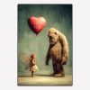 Fairy Giving Bigfoot an I LOVE YOU Balloon